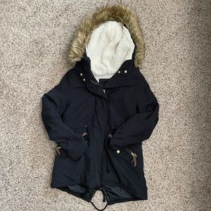 Black winter coat from boutique. Super cute. Worn once. Size small.